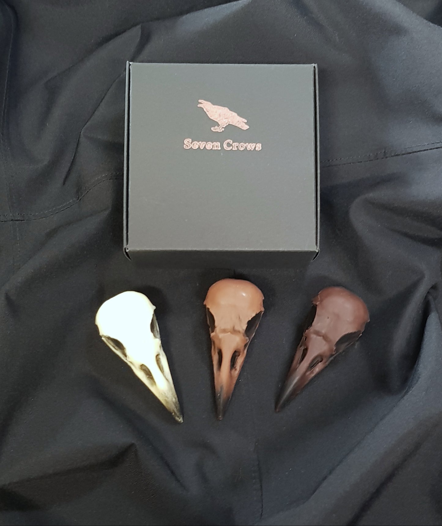 The Omen - A trio of chocolate crow skulls